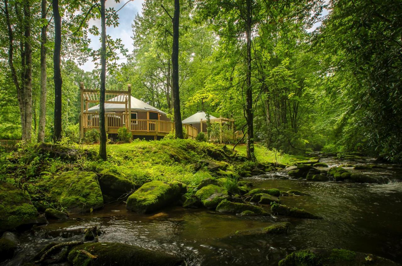 Вілла Spring Ridge Luxury Yurt - Creekside Glamping With Private Hot Tub Topton Екстер'єр фото